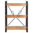 bogreol m. 3 hylder 60x30x80 cm massivt akacietræ