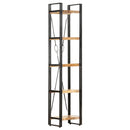 bogreol med 5 hylder 40x30x180 cm massivt mangotræ