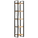 bogreol med 5 hylder 40x30x180 cm massivt mangotræ