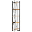 bogreol med 5 hylder 40x30x180 cm massivt mangotræ
