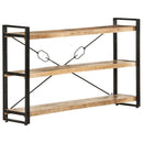 bogreol m. 3 hylder 140x30x80 cm massivt mangotræ