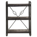 bogreol m. 3 hylder 60x30x80 cm massivt mangotræ sort