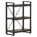 bogreol m. 3 hylder 60x30x80 cm massivt mangotræ sort
