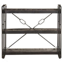 bogreol m. 3 hylder 90x30x80 cm massivt mangotræ sort