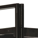 bogreol m. 3 hylder 90x30x80 cm massivt mangotræ sort