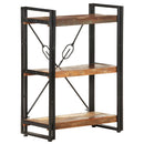 bogreol m. 3 hylder 60x30x80 cm massivt genbrugstræ