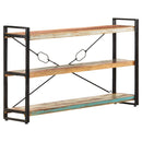 bogreol m. 3 hylder 140x30x80 cm massivt genbrugstræ