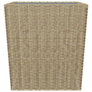 bistrosæt 3 dele polyrattan og hærdet glas beige