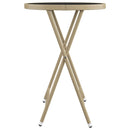 bistrosæt til haven 3 dele polyrattan og hærdet glas beige