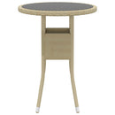 loungesæt til haven 5 dele polyrattan beige