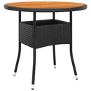 bistrosæt til haven 3 dele polyrattan sort