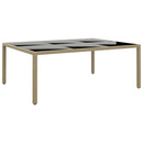 spisebordssæt til haven 11 dele polyrattan beige