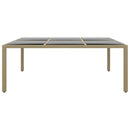 spisebordssæt til haven 11 dele polyrattan beige