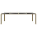 spisebordssæt til haven 11 dele polyrattan beige
