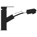 vandhane m. udtræksfunktion til badeværelsesvask 57x172 mm sort