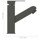 vandhane m. udtræksfunktion til badeværelsesvask 157x172 mm grå