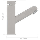 vandhane m. udtræksfunktion til håndvask 157x172 mm sølvfarvet