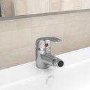 blandingsbatteri til bidet 13x12 cm sølvfarvet