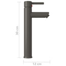 blandingsbatteri til badeværelse 12x30 cm grå