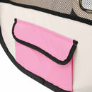 foldbar hundegård med bæretaske 90x90x58 cm pink