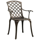 havestole 2 stk. støbt aluminium bronzefarvet
