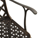 havestole 4 stk. støbt aluminium bronzefarvet