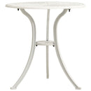 havebord 62x62x65 cm støbt aluminium hvid