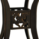 havebord 78x78x72 cm støbt aluminium bronzefarvet