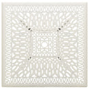 havebord 90x90x73 cm støbt aluminium hvid
