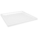 brusekar med dupper 80x80x4 cm ABS hvid