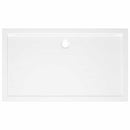 brusekar 70x120 cm ABS rektangulært hvid