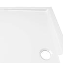 brusekar 70x120 cm ABS rektangulært hvid