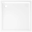 brusekar 80x80 cm ABS firkantet hvid