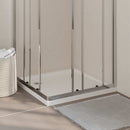 brusekar 80x80 cm ABS firkantet hvid