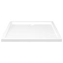 brusekar 80x90 cm ABS rektangulært hvid