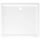 brusekar 80x90 cm ABS rektangulært hvid