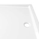 brusekar 80x110 cm ABS rektangulært hvid