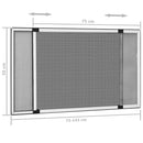 udvideligt insektnet til vinduer (75-143)x50 cm hvid