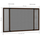 udvideligt insektnet til vinduer (75-143)x50 cm brun
