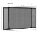 udvideligt insektnet til vinduer (75-143)x50 cm antracitgrå