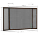 udvideligt insektnet til vinduer (100-193)x75 cm brun