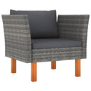 havesofa polyrattan og massivt eukalyptustræ