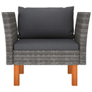havesofa polyrattan og massivt eukalyptustræ