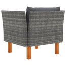 havesofa polyrattan og massivt eukalyptustræ
