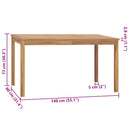havebord 140x80x77 cm massivt teaktræ