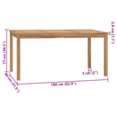 havebord 160x80x77 cm massivt teaktræ
