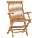foldbare havestole 3 stk. massivt teaktræ