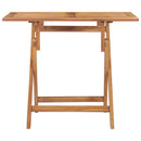 foldbart havebord 90x60x75 cm massivt teaktræ