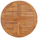 foldbart havebord Ø90x75 cm massivt teaktræ