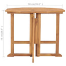 foldbart havebord 90x90x75 cm massivt teaktræ